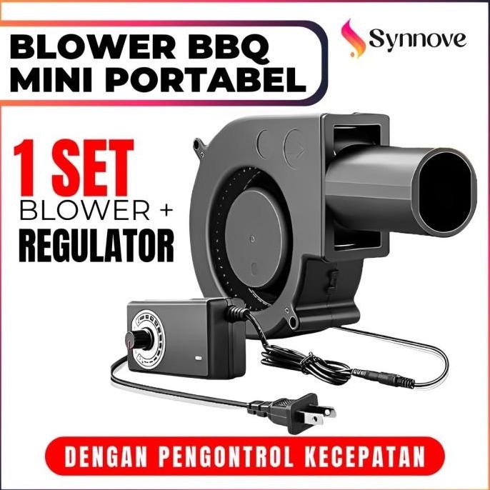 Kipas Blower Mini BBQ Dengan Pengontrol Kecepatan Blower Portable Blower Fan Kipas Keong Kipas Sate