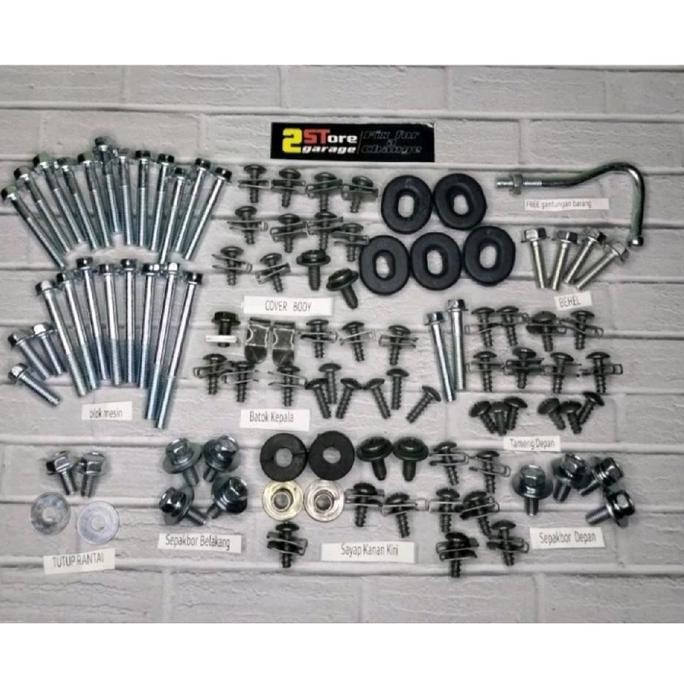 Baud Body Lengkap Fullset Yamaha Jupiter Mx 135 cc Old /Baut Full body Yamaha Jupiter Mx 135 Lama