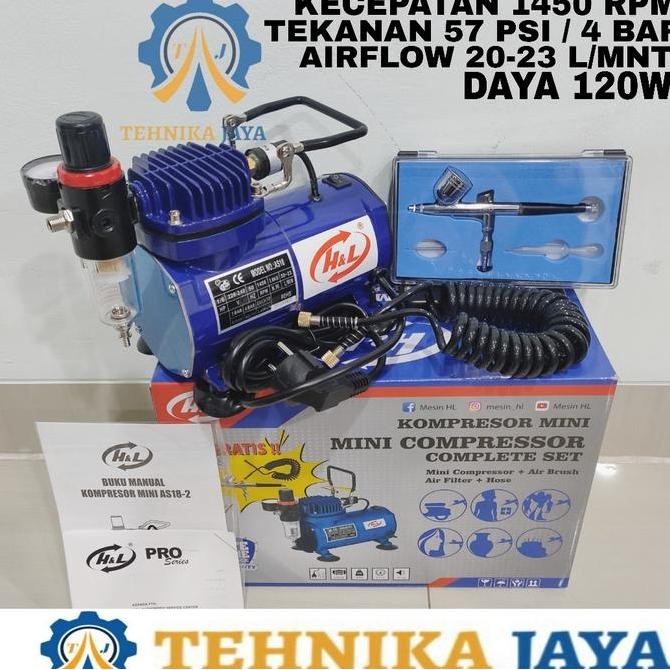 Kompresor Mini Set + Air Brush Cat H&L Mini Compressor Complete Set