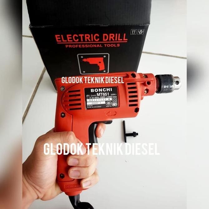 MESIN BOR DRILL TANGAN 6.5 MM 250 WATT BERKUALITAS TERMURAH