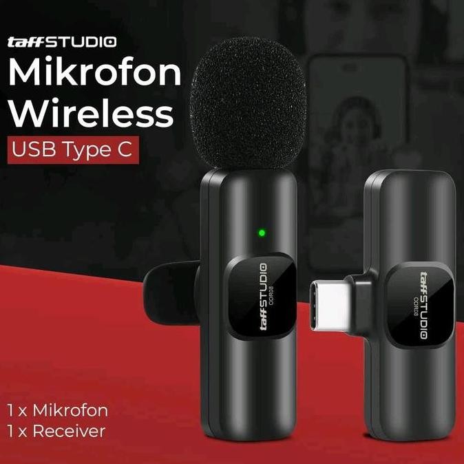Original Mic Jepit Wireless Lavalier USB Type C - Mikrofon HP Android iPhone