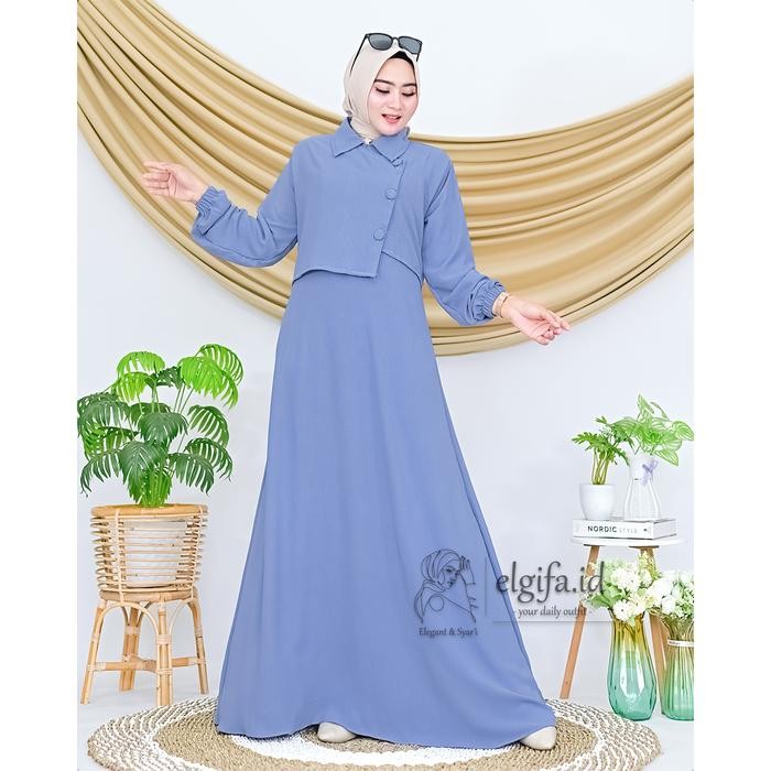 

New Ayra maxi dress muslim terbaru crinkle airflow FREE BROSS