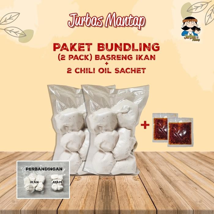 

New Basreng ikan [2 pack] + 2 chili oil sachet juragan basreng