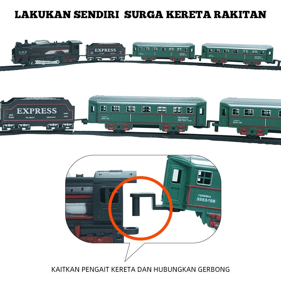 Mainan Anak Kereta Api Rail King Kereta Api Rel Panjang Kereta Api Mainan Anak Laki Laki