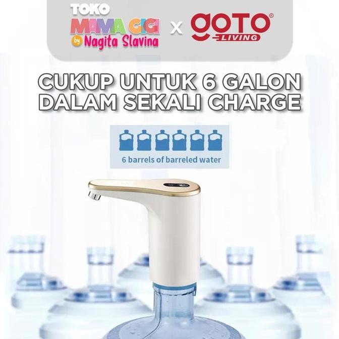 Original Pompa Galon Elektrik Goto Aquatic Toko Mama Gigi Dispenser Air USB Rechargeable