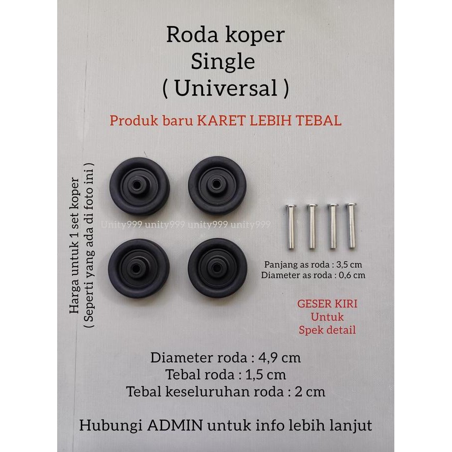 Roda Koper Pengganti Roda Replacement Roda Koper Fiber 360