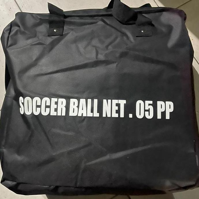 Jaring Gawang Soccer Ball Net Import Bahan Polyster + Tas Import Bagus