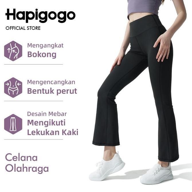 [Hapigogo] Celana Cutbray Wanita Yoga Celana Olahraga Wanita Legging Sport Pants Cutbray Wanita Cela