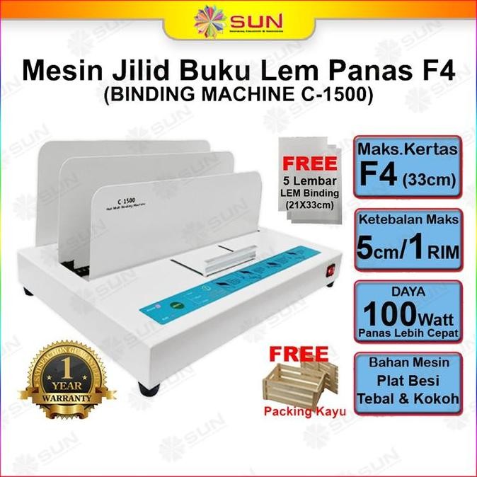 

Mesin Jilid Lem Panas Folio F4 - Softcover Hardcover Kualitas Premium / Penerbit ( Mesin Binding Untuk Jilid Percetakan, Fotocopy ) Buku Alat