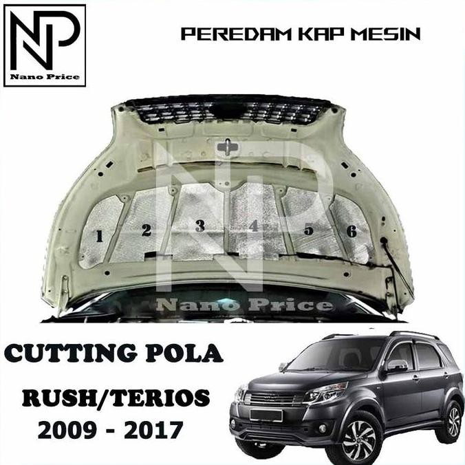 Laris Peredam Panas Kap Mesin Mobil Rush Terios 2007 - 2017