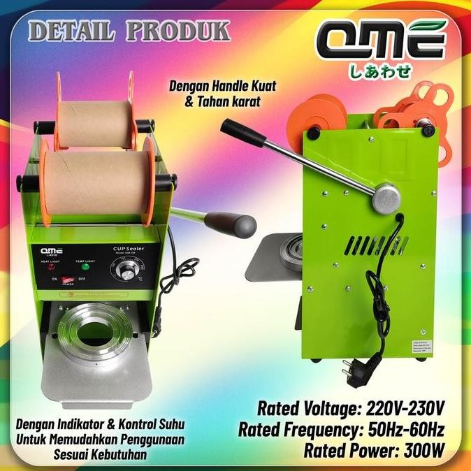 Qme Qm-D8 Mesin Press Plastik Sel/Cup Sealer (Model Utama) Listrik Merah Vacuum