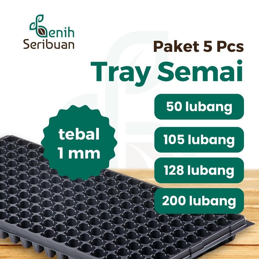 Promo Cod Benih Seribuan - Tray Semai Pot Tray Tebal 1 Mm Lubang 200 Media Tanam Semai Benih ><
