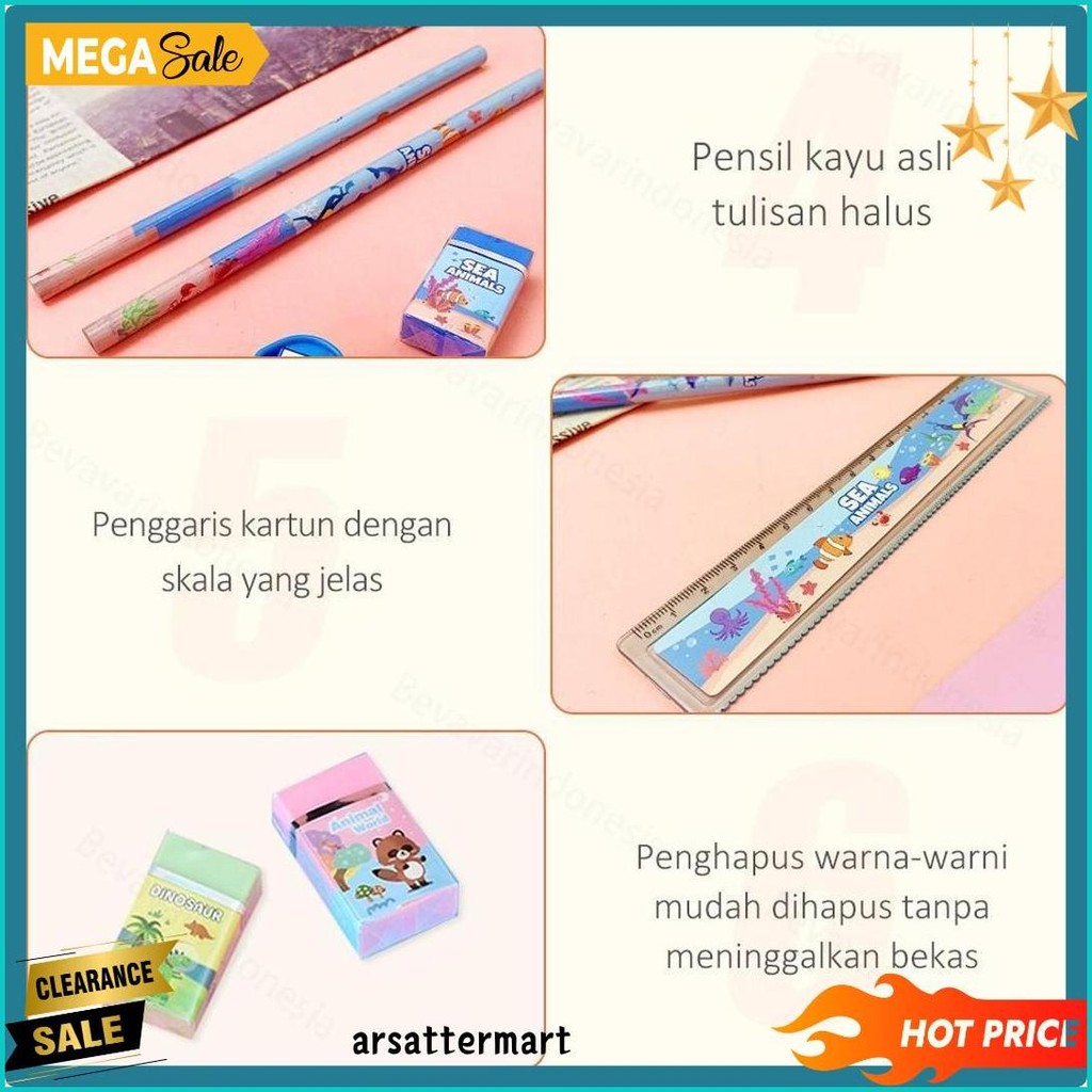 

Bevavar Alat Tulis Anak Set Tempat Pensil Lucu Untuk Hadiah Anak Stationery Diskon