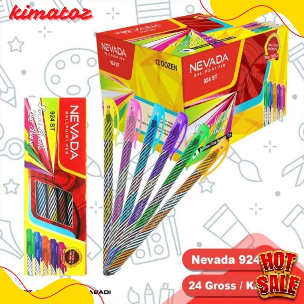 

Bolpen Ulir Nevada 12 Pcs Tinta Hitam Nyaman Terlaris! Produk Ini Banyak Dicari