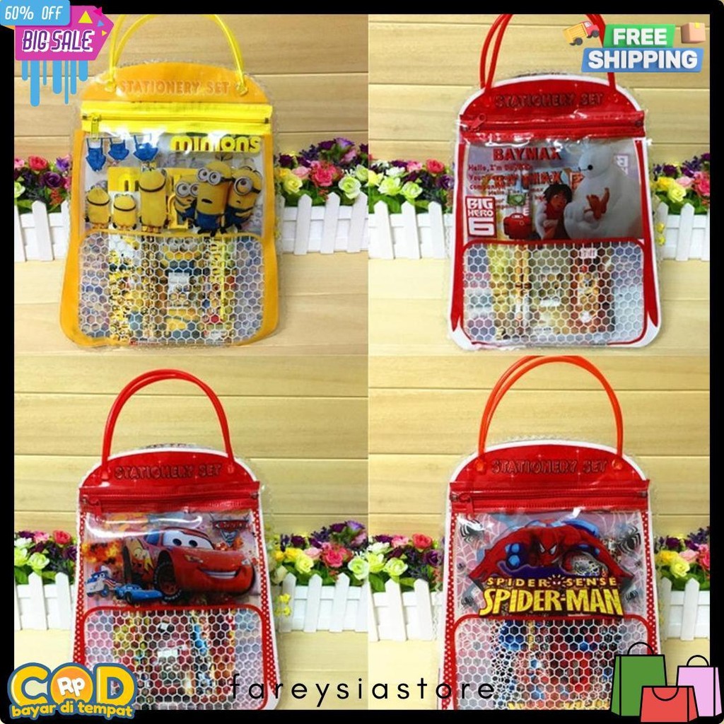 

Dp Stationery Set 6In1 Paket Bag Paket Alat Tulis Anak Sekolah Buku Pensil Penghapus Pengaris Peraut Diskon