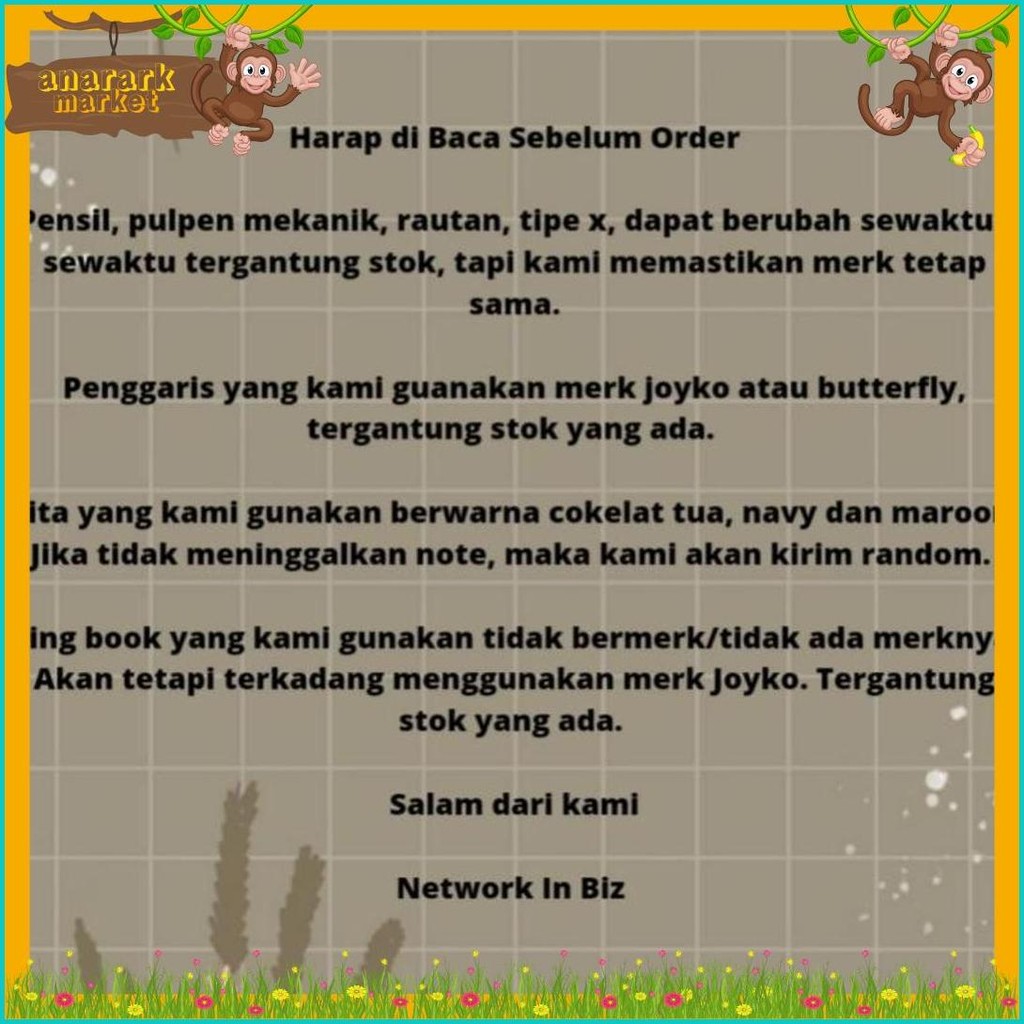 

Paket Eko Alat Tulis Sekolah Anak / Hampers Alat Tulis Kantor / Souvenir Alat Tulis Anak Sekolah Diskon Setengah Harga