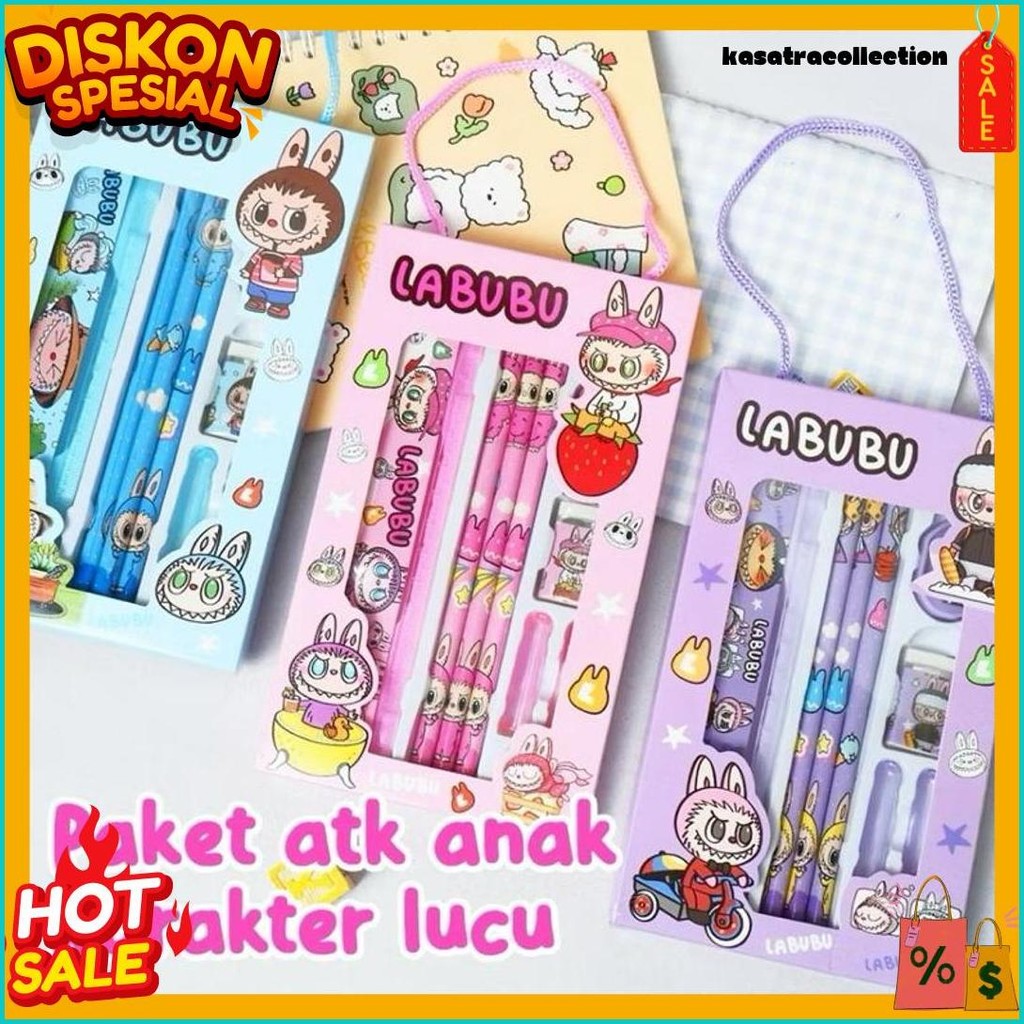 

Atk Alat Tulis Anak Sekolah Karakter Sanrio / Paket Anak Sekolah Set Pensil, Penggaris Penghapus Rautan Penutup Pensil Diskon