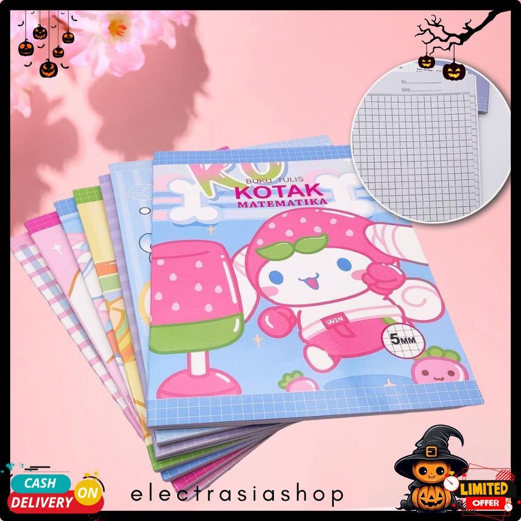

5Mm Grid Buku Tulis 38 Lembar Buku Tulis Kotak Kecil Anak Anjing Pola Motif Kartun Lucu Matematika Notebook Kelas Bawah 4/8Pcs Diskon