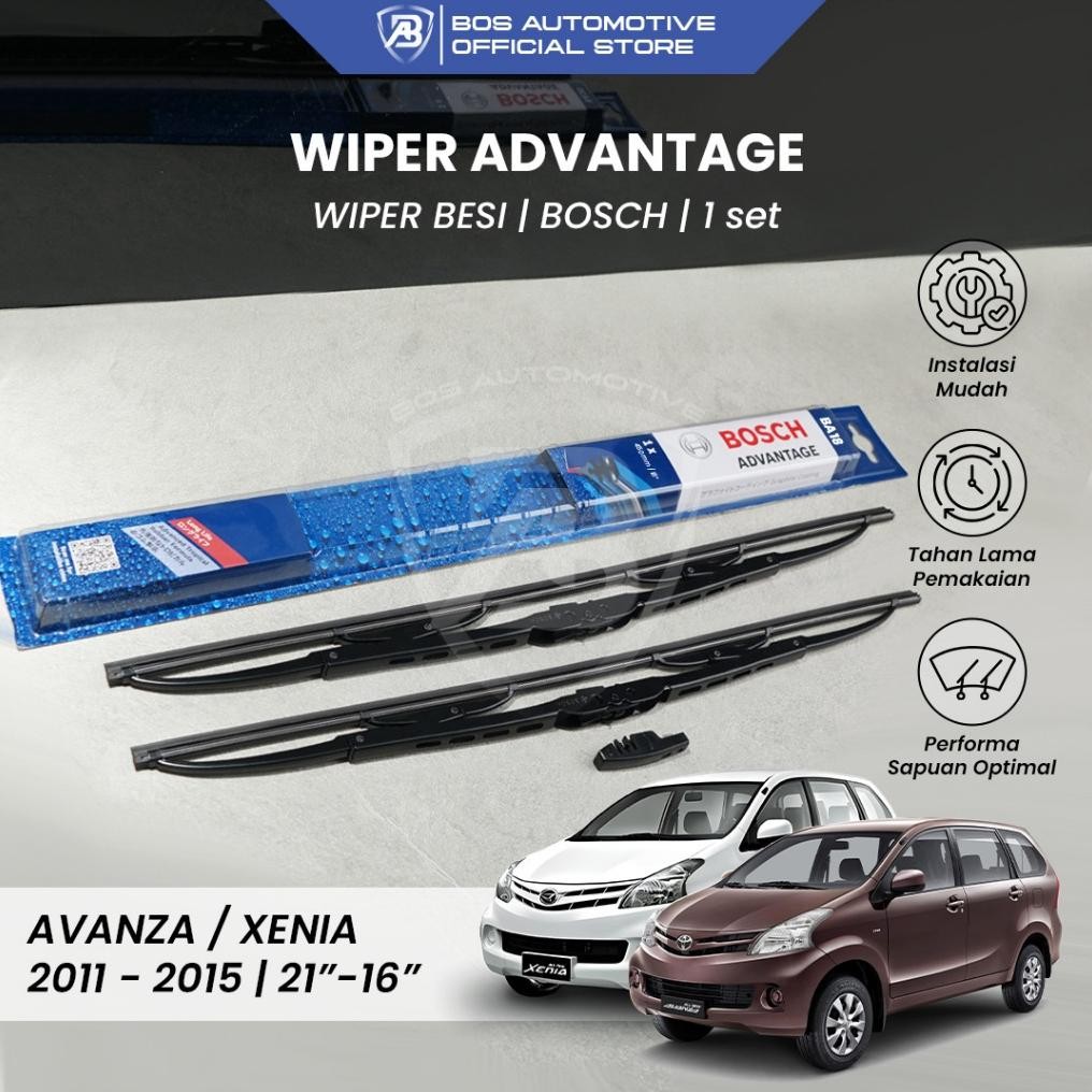 TAHAN LAMA Wiper Blade Bosch Advantage / Besi / Kipas Kaca Depan Mobil ALL NEW AVANZA (2012 - 2014)/
