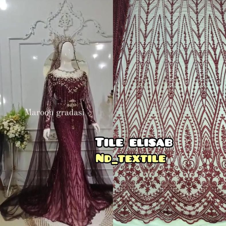 DR101>> Kain Tile Payet Spangel/Sequin Payet/Tile Sequin/Bahan Kebaya
