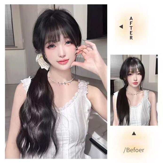 BARU  Wig Ekor Kuda Wig Kepang Ponytail Ekor Kuda Rambut Palsu Wig Kepang Wig Wanita Rambut Panjang 