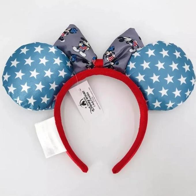 BARU  Bando Headband Minnie Mickey Mouse Star Blue Original Shanghai Disney.