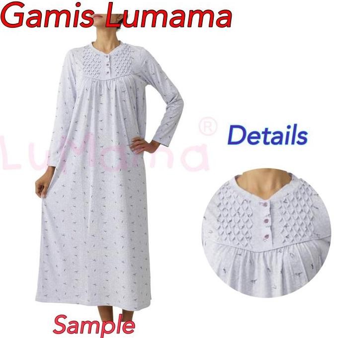 DASTER GAMIS / LUMAMA / BAJU MUSLIM / DRESS / BAJU TIDUR / GAMIS KERUT