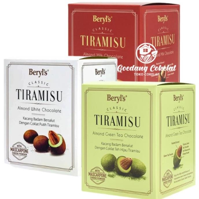 

Beryl's Classic Tiramisu Almond Green Tea Milk White Chocolate 100g - Coklat Malaysia Termurah