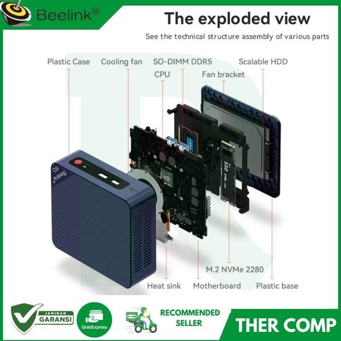 Stk Beelink Mini Pc Eq12 N100 Alder Lake 8/500Gb Nvme Windows 11 Pro