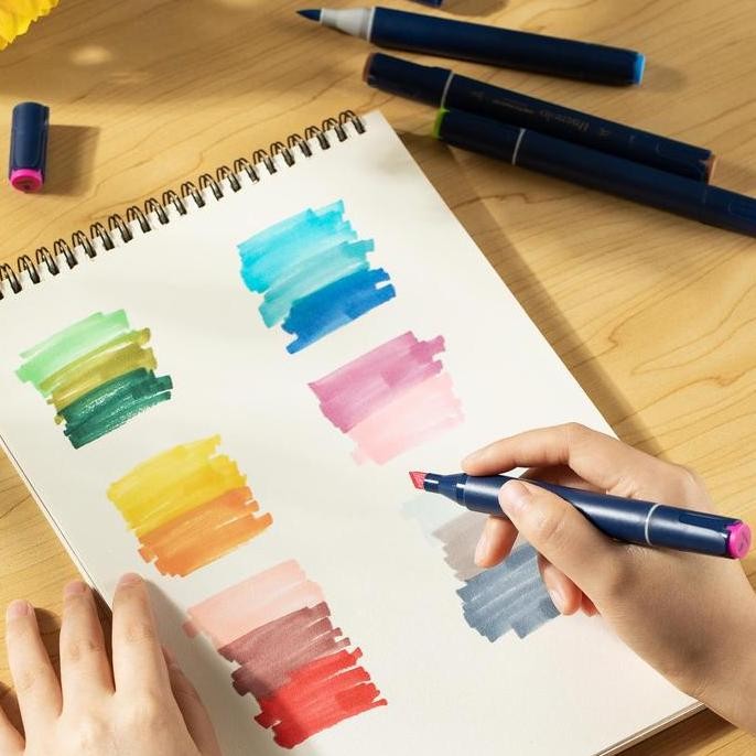 

Deli Finenolo Spidol Sketsa / Sketch Marker Dual tip 30 80 Warna EC184 Alat Cairan Kanvas Lukisan