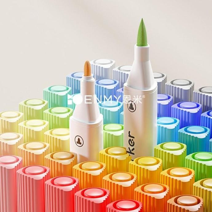 

ENMY Spidol Akrylic Marker 48 Warna, Dual Tip, Cocok Untuk DIY, Mewarnai Batu, Kanvas, Keramik