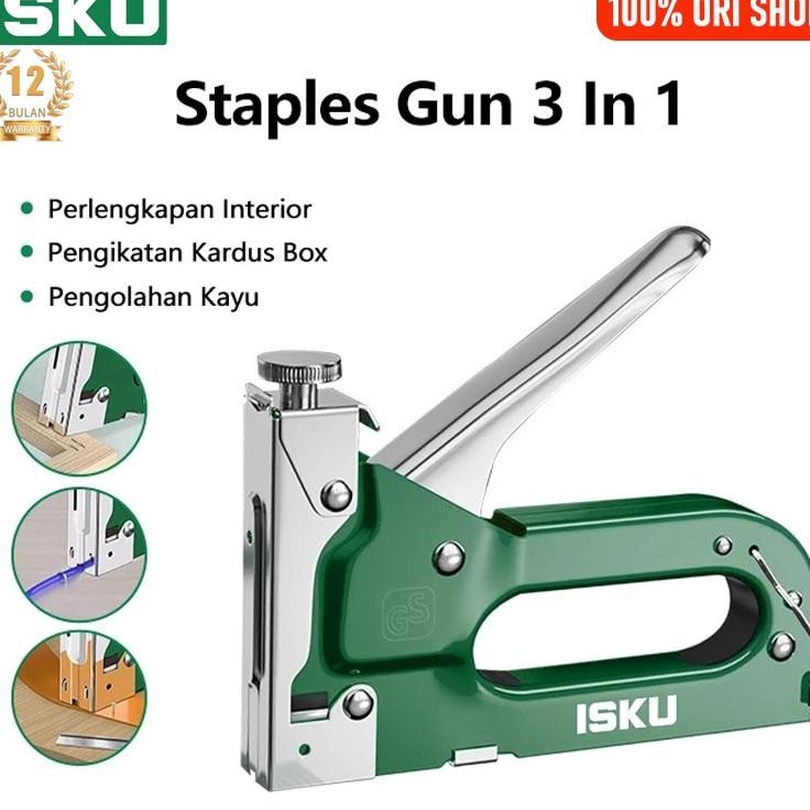 

Isku Staples Gun Staples Jok Motorstaples Stapler 3 In 1Metal Taer Professional Bisa 3 Jenis Staples