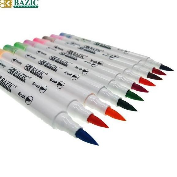 

BAZIC Dual Tip Brush Pen Set 48 Colors