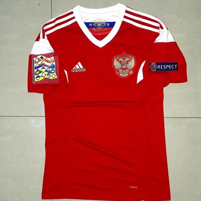 Jersey Sepak Bola Timnas Russia Home 18-19 Patch UNL