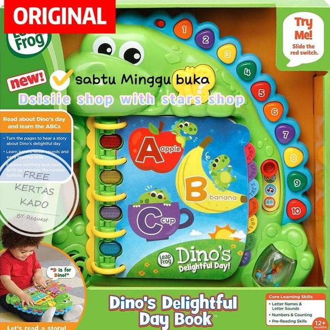 Leapfrog Dino's Delightful Day Alphabeth book original - Edukasi Bayi
