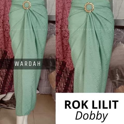 Rok Lilit Kain Serut Dobby Bawahan Kebaya Modern Sage Green & Lainnya