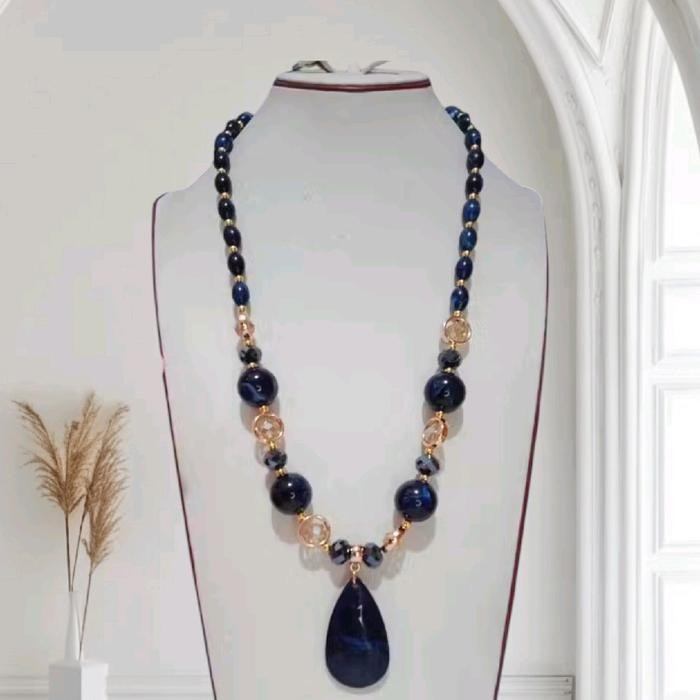 VA COD Kalung Cantik /Kalung Batu Akrilik /Kalung Fashion  Etnik Akik Aksesoris