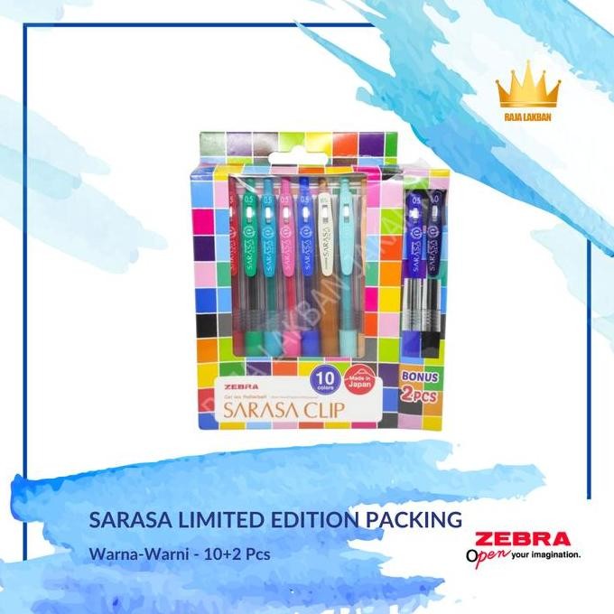 

tersedia pulpen zebra sarasa gel pen multi colour limited edition 10+2pcs - set warna warni