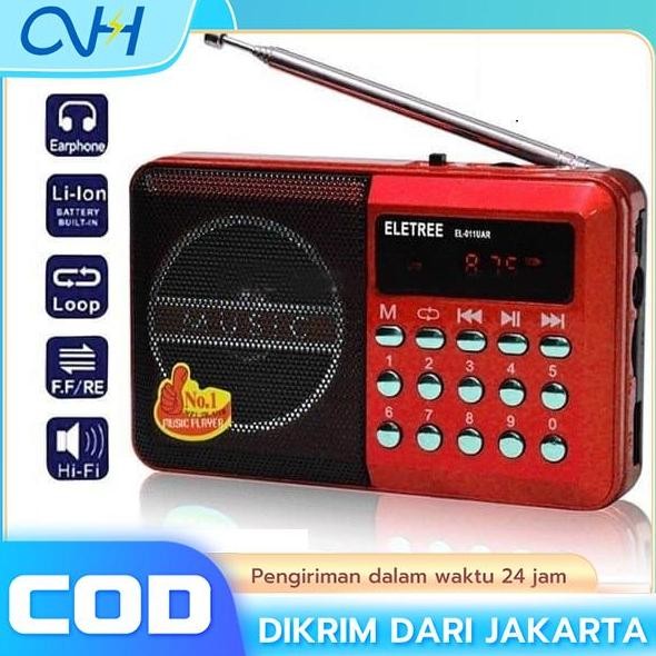 SIAP KIRIM RADIO BLUETOOTH JOC DIGITAL MINI - FM/SD/USB/MP3 PLAYER, RADIO MUROTTAL PORTABLE