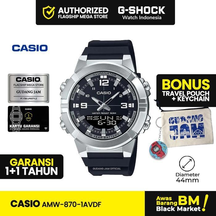 Wl Casio General Amw-870-1Avdf | Jam Tangan Pria | Analog Digital | Anti Air | Original | Casio Watc