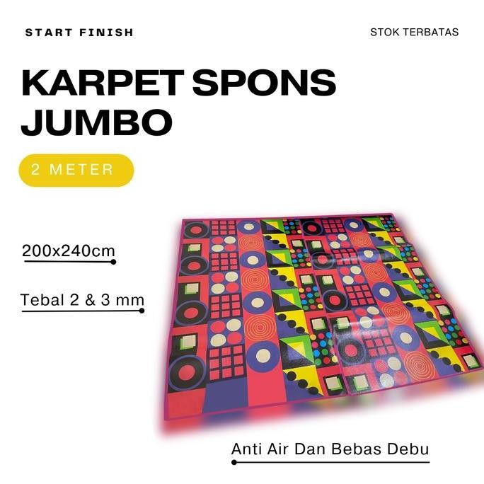 KARPET SPONS JUMBO Ukuran 200x240cm Tebal 3mm / Karpet Lantai Spons Jumbo Tebal Motif
