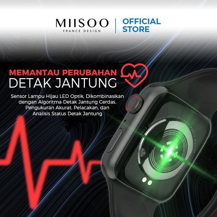 Zjs Miisoo Smartwatch T55 Jam Tangan T500 Strap Wanita Pria Izin Postel