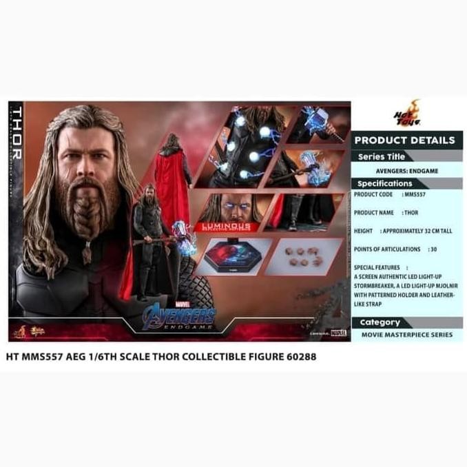 Hot Toys Thor End Game / Fat Thor End Game MMS557