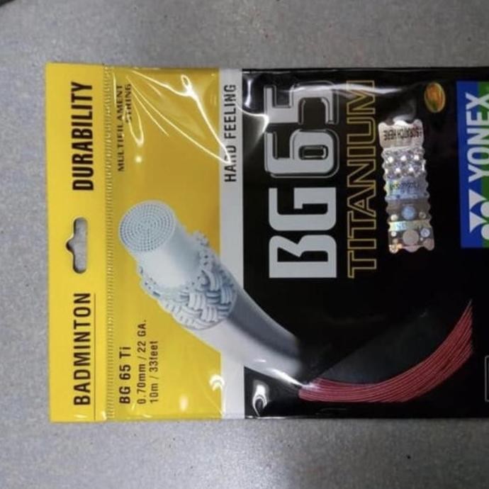Senar Raket Badminton Yonex Bg 65 Ti / Senar Raket Yonex Bg65 Titanium Original