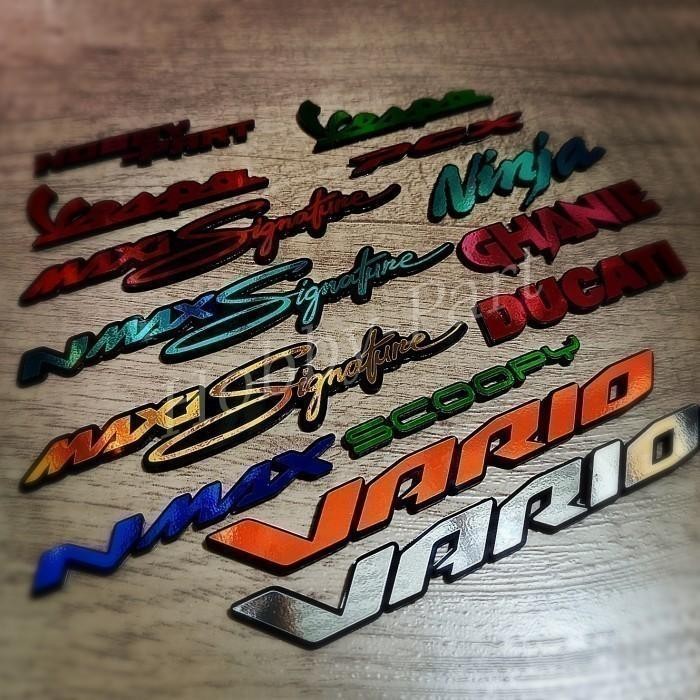 Emblem Honda Vintage Timbul 3D Laser Cutting