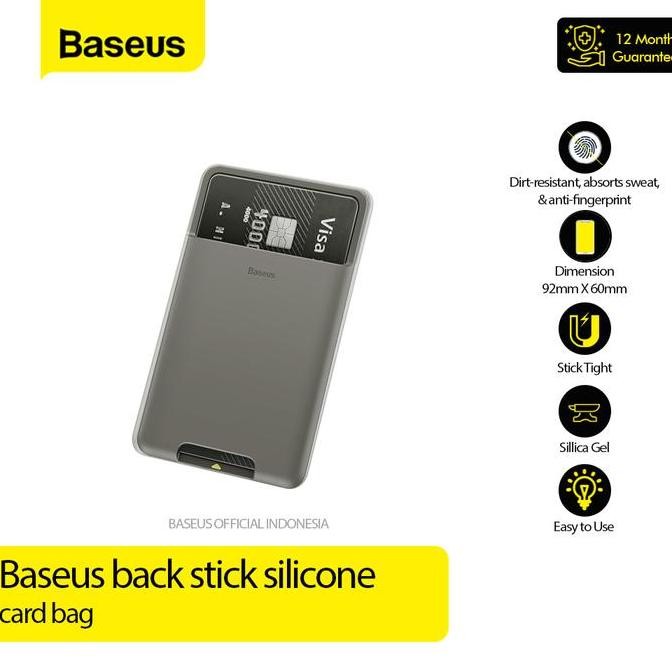 

Sale Baseus Sticky Card Holder Dompet Kartu Tempelan Hp Perekat Pocket