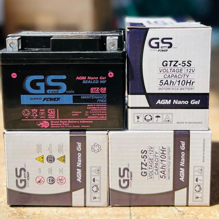 Aki Motor Beat Fi Gtz5S Mf Aki Kering Motorcycle Sonic Baut