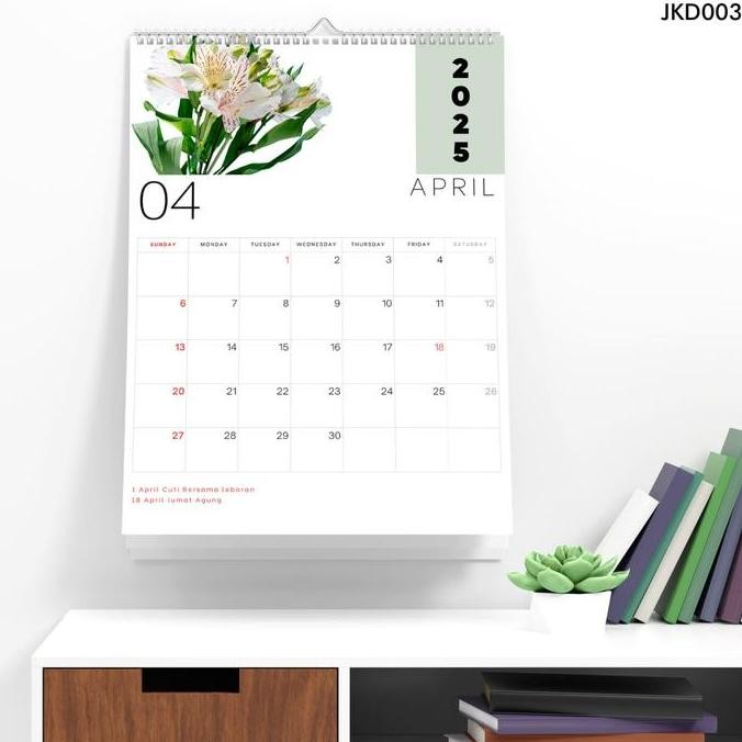 

Sale Kalender Dinding Tahun 2025 Aesthetic Lengkap Gambar Bunga Cantik Isi 13 Lembar