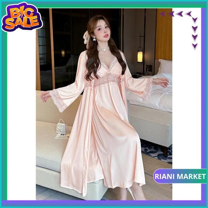 KIMONO SUTERA LONG DRESS 92319 SET 2 PCS/KIMONO SET/LINGERIE SET BY RIANI MARKET