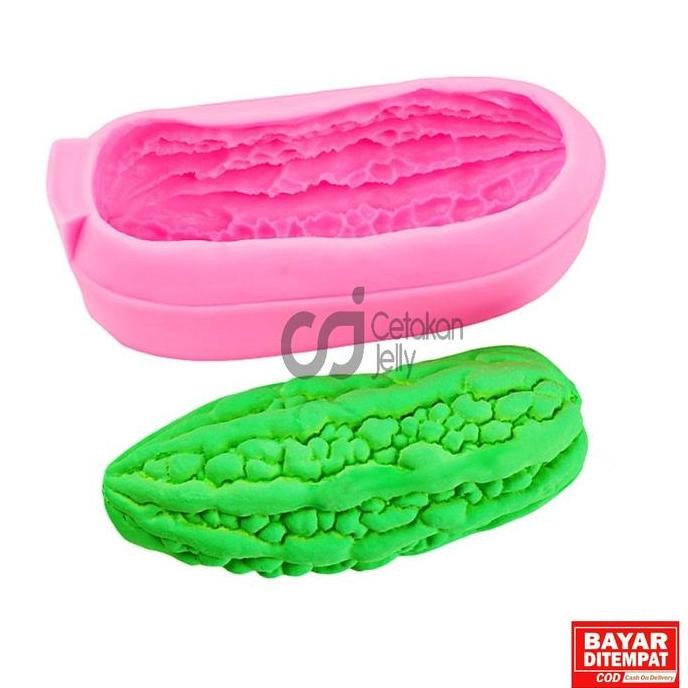 $+$+$+$+] CJ Cetakan Silikon Coklat Clay Fondant Craft Jelly Puding Kue Single Pare Paria Bitter Mel